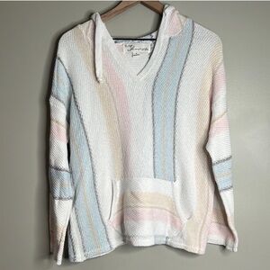 Vintage Havana Striped Sweater - white, light, pink and light blue